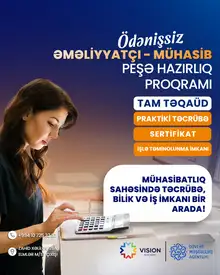 Mühasib üzrə Təqaüdlü və Ödənişsiz Təlim Təcrübə Proqramı