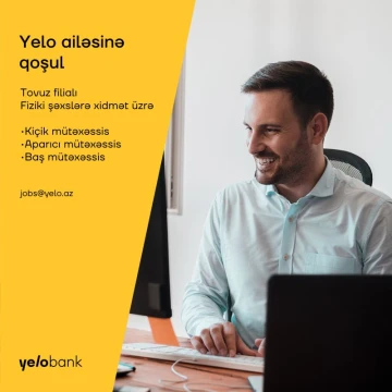 Bankın Tovuz filialında vakansiya