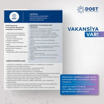 DOST RİM-də vakansiya!