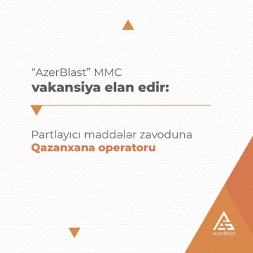 Qazanxana operatoru vakansiyası