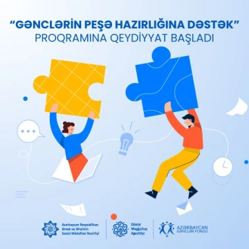 “Gənclərin Peşə Hazırlığına Dəstək” proqramına qeydiyyat başladı