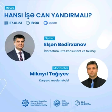 "Hansı işə can yandırmalı?" adlı vebinar keçiriləcək