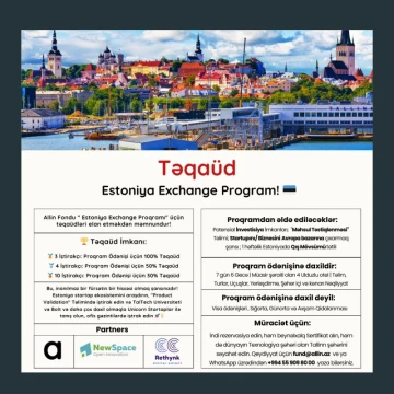 Estoniya Exchange Proqramı üçün Təqaüdlər Elan Edilir
