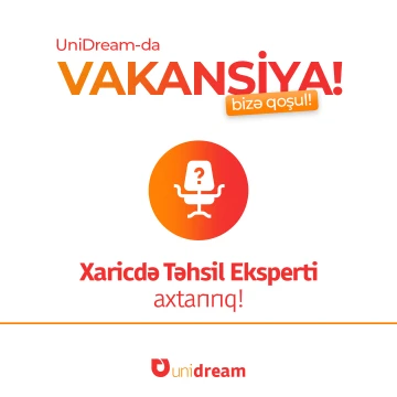 Xaricdə təhsil üzrə mütəxəssis vakansiyası