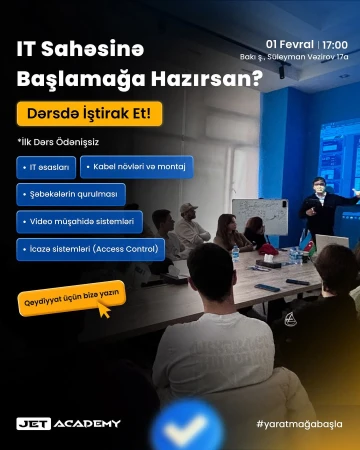 Texnologiya Dünyasına İlk Addım: Ödənişsiz “IT Texnik” Dərsi!