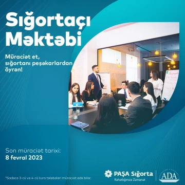 "Sığortaçı Məktəbi" adlı layihə keçiriləcək