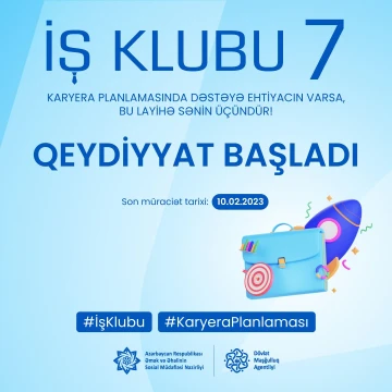 "İş Klubu” layihəsinə qeydiyyat başlayıb