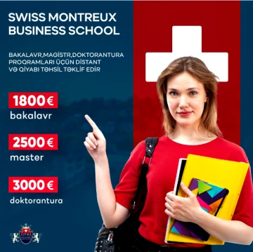 Swiss Montreux Business School  Azərbaycan bir sıra bakalavr, magistr və doktorantura proqramları üçün distant və qiyabi təhsil təklif edir!