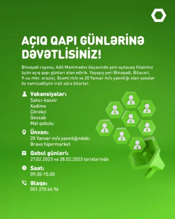 Açıq Qapı Günləri keçiriləcək