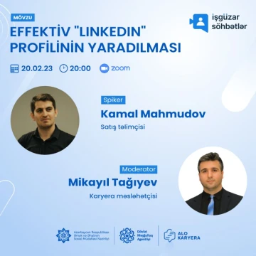 "Effektiv LinkedIn profilinin yaradılması" vebinarı keçiriləcək