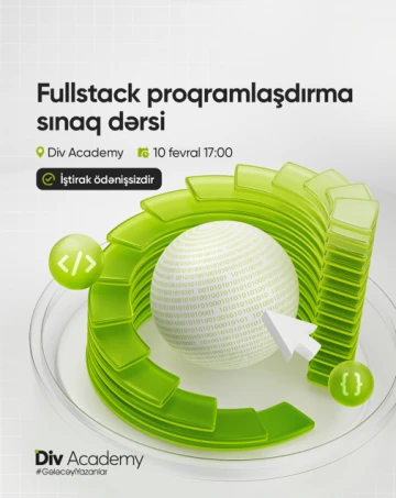 FullStack proqramlaşdırma sınaq dərsinə qeydiyyatdan keç