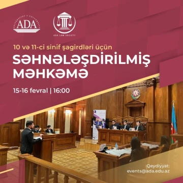 Gələcəyin hüquqşünası olmaq istəyən şagirdlərin nəzərinə!