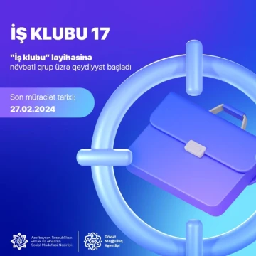 “İş Klubu 17” layihəsinə qeydiyyat başladı