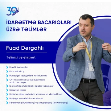 İdarəetmə bacarıqları və peşə bacarıqları üzrə təlim