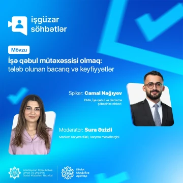 "İşə qəbul mütəxəssisi olmaq: tələb olunan bacarıq və keyfiyyətlər" adlı ödənişsiz vebinar keçiriləcək