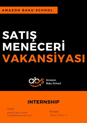 Satış Meneceri (maaşlı təcrübə proqramı) Vakansiyası
