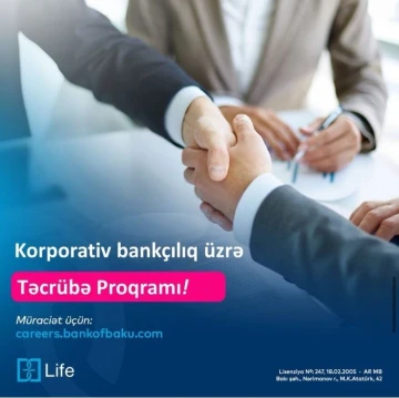 Korporativ Bankçılıq Departamentində Təcrübə Proqramı!