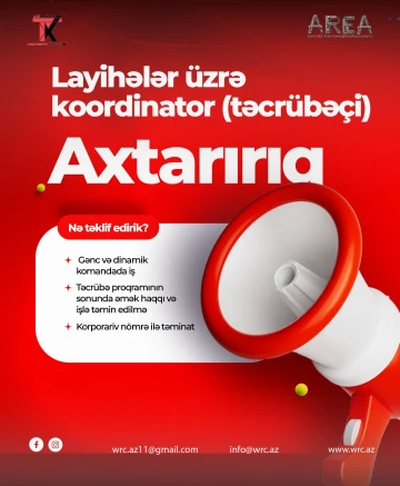 Layihələr üzrə koordinator (təcrübəçi) vakansiyası