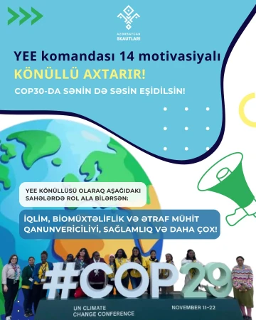 YEE Network sizi könüllü olmağa dəvət edir!