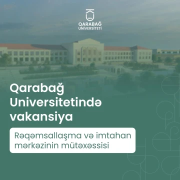 Rəqəmsallaşma və imtahan mərkəzinin mütəxəssisi (şəbəkə inzibatçılığı üzrə) vakansiyası