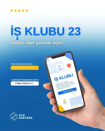 “İş Klubu 23” layihəsinə qeydiyyat başladı