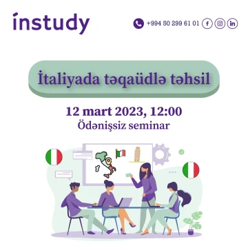 İtaliyada təqaüdlə təhsil ilə bağlı ödənişsiz seminar keçiriləcək