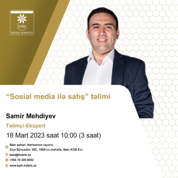 Bakı KOB İnkişaf Mərkəzi (KOBİM) tərəfindən ödənişsiz təlimlər keçirilir