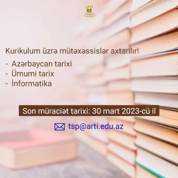 Təhsil İnstitutu aşağıdakı fənlər üzrə kurikulumların təkmilləşdirilməsi üçün mütəxəssislər axtarır