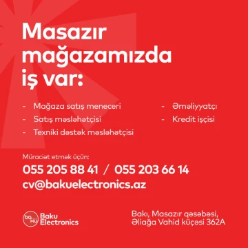 Masazırda iş var