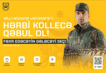 Milli Müdafiə Universitetinin hərbi kolleclərində orta ixtisas təhsili pilləsinə 2024/2025-ci tədris ili üçün qəbul elan olunur
