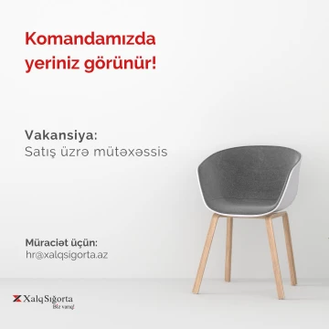 Satış üzrə mütəxəssis vakansiyası