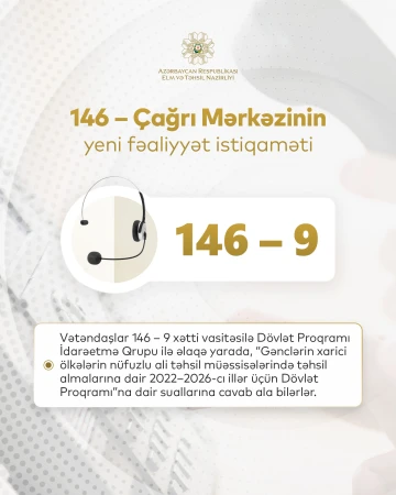Çağrı Mərkəzinin yeni fəaliyyət istiqaməti