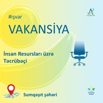 İnsan Resursları üzrə Təcrübəçi vakansiyası