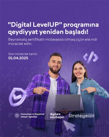 “Digital LevelUP” proqramının 2-ci dalğasına qeydiyyat başladı