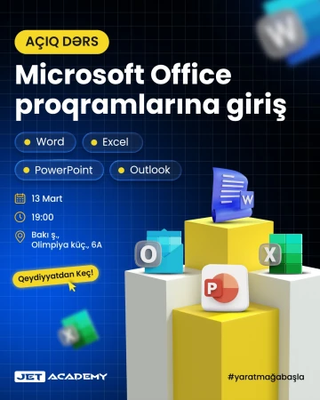 Ödənişsiz "Microsoft Office Proqramlarına giriş" açıq dərsi keçiriləcək