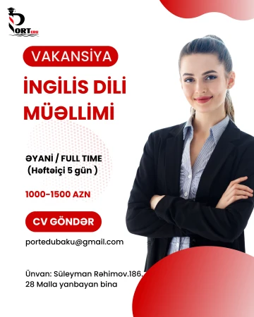 İngilis dili müəllimi vakansiyası