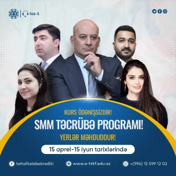 Təhsil Tələbə Krediti Fondu tələbələr üçün SMM təcrübə proqramı elan edir!