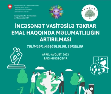 "İncəsənət Vasitəsilə Təkrar Emal Haqqında Məlumatlılığın Artırılması" Layihəsinə İştirakçı Qəbulu Başladı (ÖDƏNİŞSİZ)
