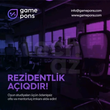 Oyun studiyaları üçün ödənişsiz ofis və mentorluq imkanı əldə edin