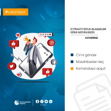 İctimaiyyətlə əlaqələr üzrə mütəxəssis vakansiyası