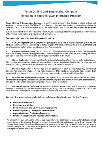 Summer Internship Program 2024