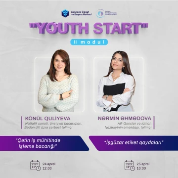 "Youth start" şəxsi inkişaf proqramının II modulu ilə qarşınızdayıq