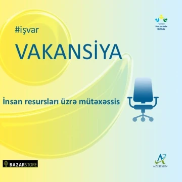 İnsan resursları üzrə mütəxəssis vakansiyası