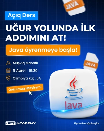 Back-End Proqramlaşdırma Dünyasına Java ilə Qapı Açın!  (ÖDƏNİŞSİZ)