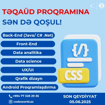Code World-də təqaüd proqramına səndə qoşul