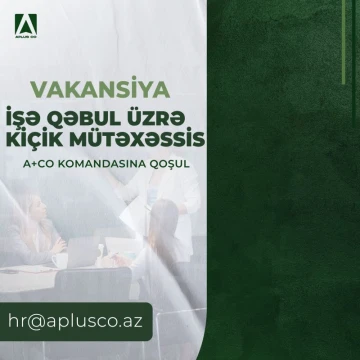 İşə qəbul üzrə kiçik mütəxəssis vakansiyası