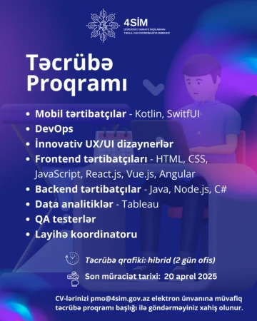 4SİM  3 aylıq təcrübə proqramı elan edir