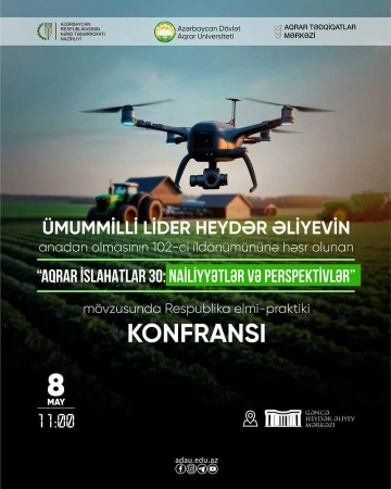 “Aqrar islahatlar 30: Nailiyyətlər və Perspektivlər” mövzusunda respublika elmi-praktiki konfrans keçiriləcək