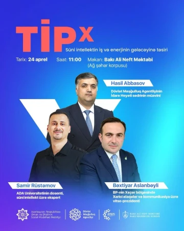 “TİPx: Süni intellektin iş və enerjinin gələcəyinə təsiri“ konfransı keçiriləcək
