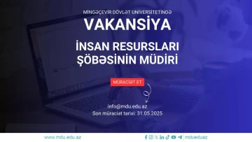 Mingəçevir Dövlət Universiteti İnsan resursları şöbəsinə müdir vakansiyası elan edir